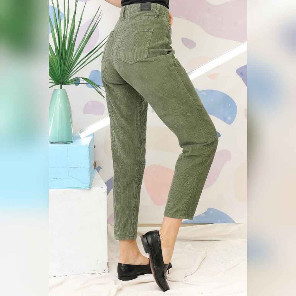 Urban Outfitters BDG Green Corduroy High Waisted Pant
